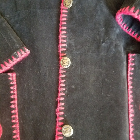 COLLECTABLE! Bob Mackie Suede jacket with Apples - Picture 4 of 6